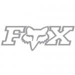 Moto oblečenie - Nálepky, Fox Fhead X TDC 70 mm, strieborná