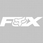 Moto oblečenie - Nálepky, Fox Modern sticker 70 cm, biela