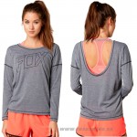 Oblečenie - Dámske, FOX tričko Ultimatum Tech L/S, melírová šedá