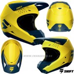 Moto oblečenie - Helmy, Shift prilba Whit3 helmet, žlto modrá
