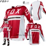 FOX motokrosový dres Flexair Preest jersey, tmavo červená