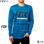 Zľavy - Oblečenie pánske, FOX tričko Draftr L/S Tech tee, modrá