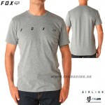 Zľavy - Oblečenie pánske, FOX tričko Agent Airline s/s, šedý melír