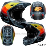 Zľavy - Moto, FOX prilba V2 Murc helmet ECE, modro šedá