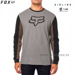 FOX tričko Hakker L/S Airline tee, šedý melír