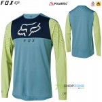 Cyklo oblečenie - Pánske, FOX cyklistický dres Flexair Delta LS, bl. modrá