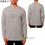 Zľavy - Oblečenie pánske, FOX tričko Chapped LS tee, šedý melír