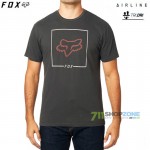 Zľavy - Oblečenie pánske, FOX tričko Chapped Airline s/s, čierna/oranž.