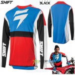 Moto oblečenie - Dresy, Shift 3Lack Label jersey blue/red, modrá/červená