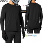 Zľavy - Cyklo pánske, FOX cyklistický dres Defend Deltat LS jersey, čierna/čierna