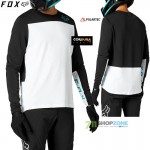 Cyklo oblečenie - Pánske, FOX Defend Deltat LS dres, biela