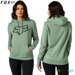 FOX dámska mikina Boundary pullover fleece, šedo zelená