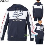 FOX mikina Honda Zip Fleece, modro biela
