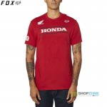 Oblečenie - Pánske, FOX tričko Honda ss tee, čili červená