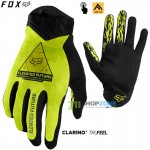 Zľavy - Cyklo pánske, FOX cyklistické rukavice Flexair Elevated, žltá