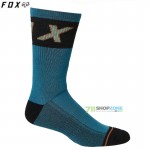 FOX cyklistické ponožky 8" Winter Wool sock, petrolejová