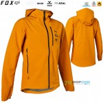 Cyklo oblečenie - Jarná akcia, FOX cyklistická bunda Ranger 3l Water jacket, zlatá