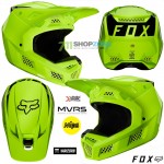 Moto oblečenie - Helmy, FOX V3 RS Psycosis ECE prilba flo yellow, neon žltá