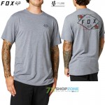 FOX tričko Burnt ss Tech tee, šedý melír