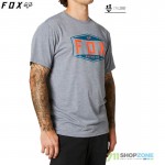 FOX tričko Emblem ss Tech tee, šedý melír