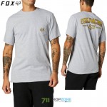 Oblečenie - Pánske, FOX tričko Bronca ss Pocket tee, šedý melír