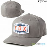FOX šiltovka Emblem flexfit hat, šedá