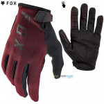 FOX cyklistické rukavice Ranger glove Gel, bordová