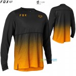 Cyklo oblečenie - Pánske, FOX cyklistický dres Flexair LS jersey, čierno zlatá