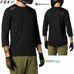 Cyklo oblečenie - Pánske, FOX cyklistický dres Ranger Drirelease 3/4, čierna
