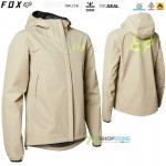 Cyklo oblečenie - Pánske, FOX cyklistická bunda Ranger 2.5l Water jacket, kamenná