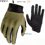 FOX cyklistické rukavice Defend D3O glove, army zelená