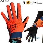 Zľavy - Cyklo pánske, FOX cyklistické rukavice Defend glove, neon červená