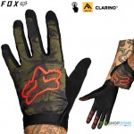 Zľavy - Cyklo pánske, FOX cyklistické rukavice Ascent glove, olivovo zelená