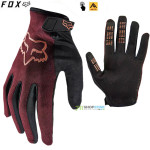 Cyklo oblečenie - Dámske, FOX dámske cyklistické rukavice Ranger glove, bordová