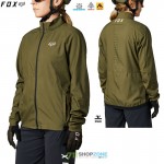 Cyklo oblečenie - Dámske, FOX Ranger wind dámska bunda olive green, olivovo zelená