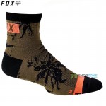 FOX cyklistické ponožky 4" Flexair Merino, olivovo zelená