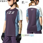 Zľavy - Cyklo dámske, FOX dámsky cyklistický dres Defend ss jersey, fialová