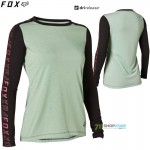 Cyklo oblečenie - Dámske, FOX dámsky cyklistický dres Ranger Drirelease LS jersey, šedo zelená