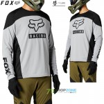 FOX cyklistický dres Defend LS jersey, šedá