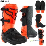 Moto oblečenie - Detské, FOX Comp boot detské moto čižmy, neon oranžová