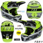 FOX prilba V3 RS Riet helmet ECE, neon žltá
