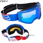 Moto oblečenie - Okuliare, FOX okuliare Main Skew goggle, bielo červeno modrá