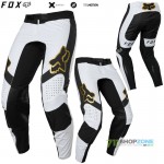 Moto oblečenie - Nohavice, FOX motokrosové nohavice Flexair Mirer pant, bielo čierna