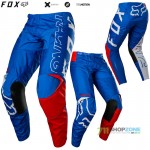 Moto oblečenie - Nohavice, FOX 180 Skew pant white/red/blue, bielo červeno modrá
