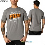 FOX tričko Overlay ss Premium tee, šedý melír