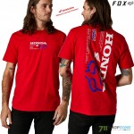 Oblečenie - Pánske, FOX tričko Honda ss Premium tee, červená