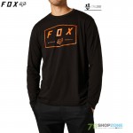 Oblečenie - Pánske, FOX Badger LS Tech tee black, čierna