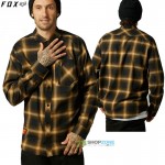 Oblečenie - Pánske, FOX Gamut stretch flannel flanelová košeľa, zlatá