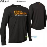 Cyklo oblečenie - Pánske, FOX cyklistický dres Ranger LS jersey Race CO, čierna