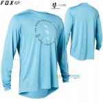 FOX cyklistický dres Ranger LS jersey Vert, šedo modrá